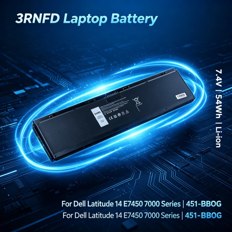3RNFD 7.4V 54Wh Li-ion Replacement Laptop Battery for Dell Latitude 14 E7450 7000 Series, 451-BBOG Rechargeable Notebook Power