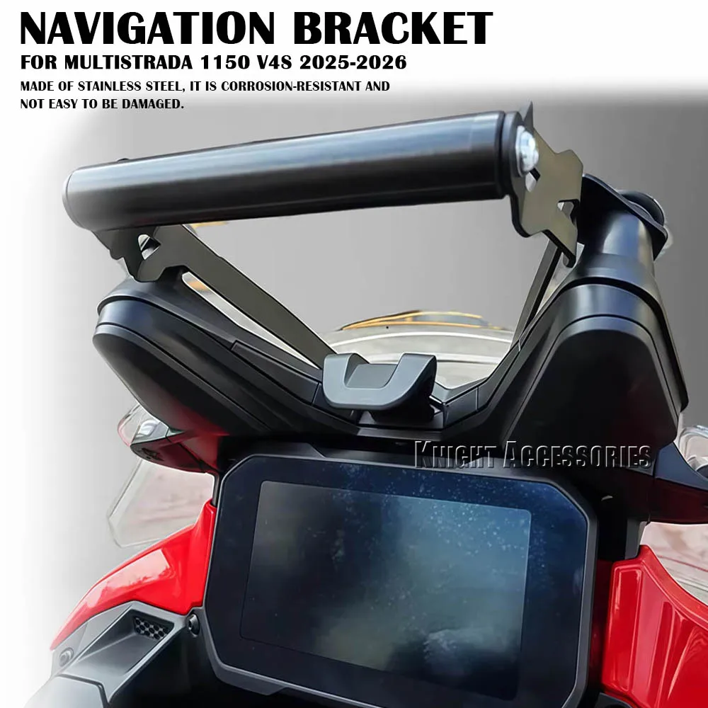 For Multistrada 1150 V4S 2025-2026 Motorcycle Accessories GPS Phone Stand Bracket Holder Navigation Bar Navigation Bracket