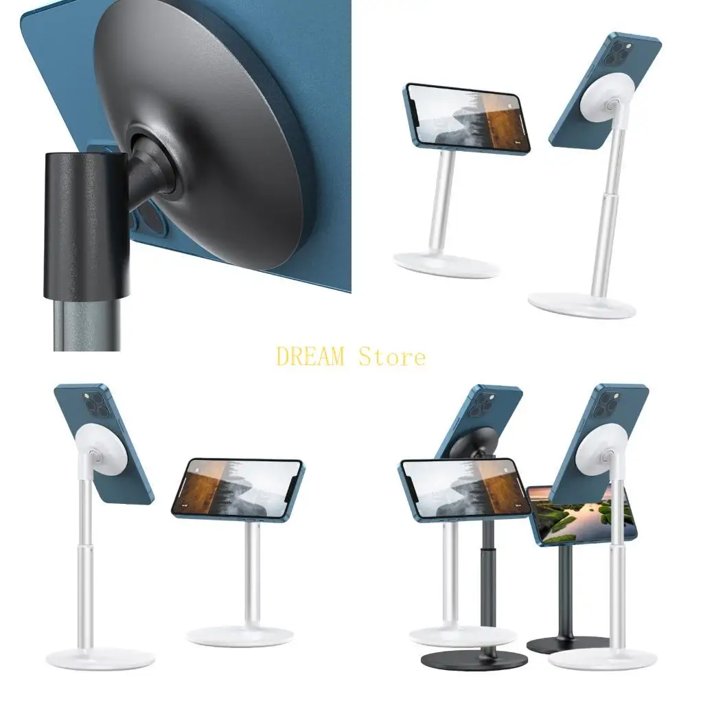 

Desktop Magnetic Phone Holder Mobile Phone Stand Portable Tabletop Aluminum Stand for Phone 16 15 14 Stretchable best sale