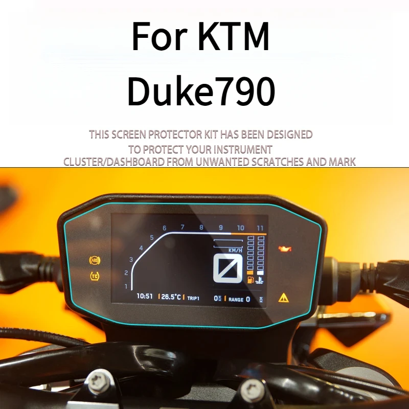 

For KTM Duke790, Duke 790, 690, 890, Duke 1290, Super Duke R Motorcycle Screen Protector Film, Scratch Protection Film