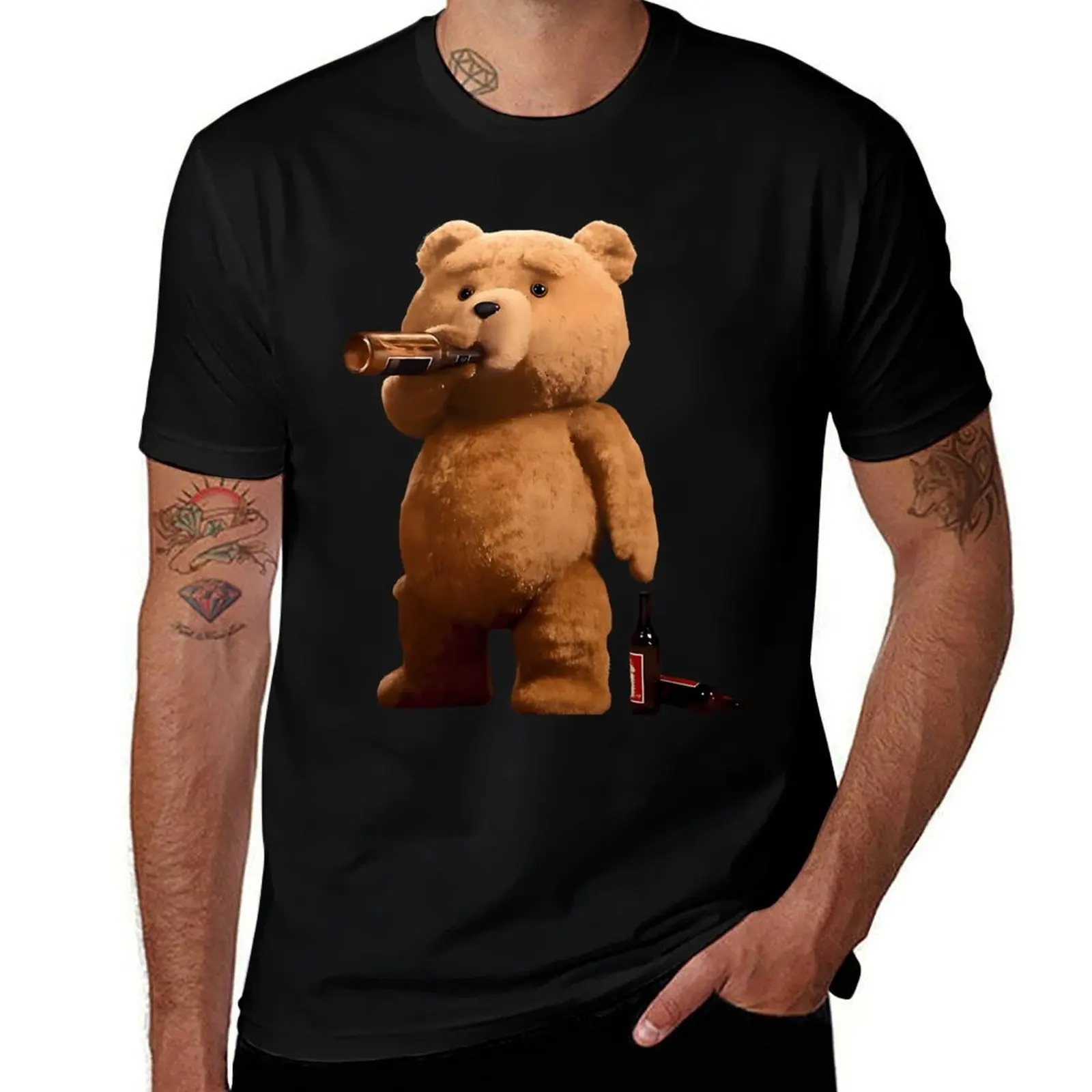 

Ted the bear drinking beer T-Shirt t shirt custom print g man t shirts for men T-Shirt