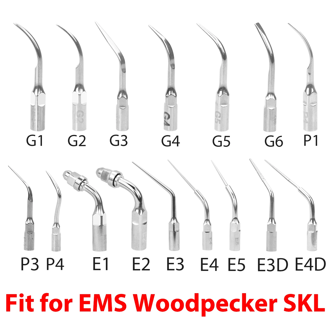 Dental Ultrasonic Scaler Tip Scaling Periodontics Endodontics Endo Perio Scaling Tips for EMS WOODPECKER DTE SATELEC