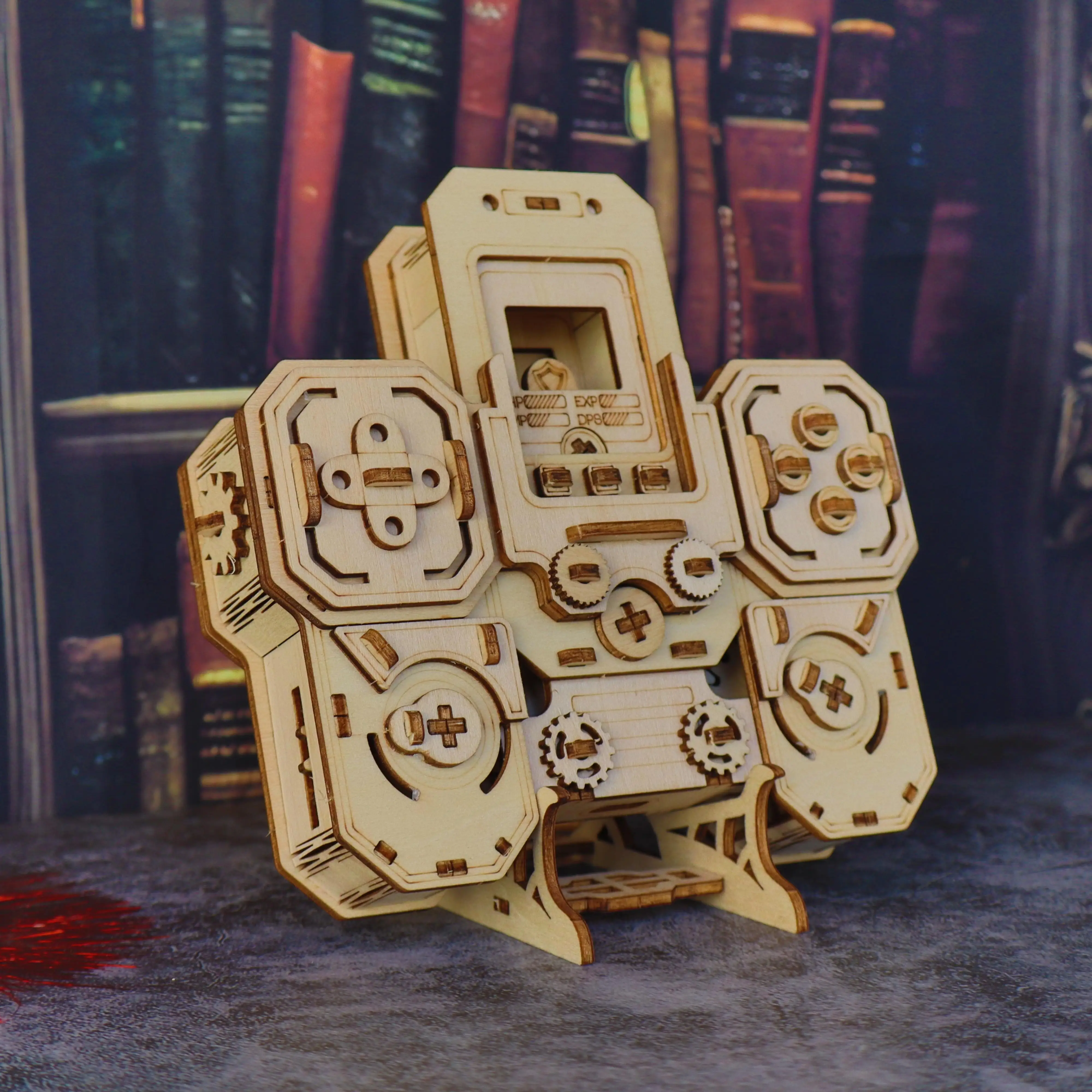 لوحة ألعاب ألغاز خشبية ثلاثية الأبعاد، لعبة تجميع يدوية إبداعية، نموذج موضوع لعبة الحنين، أورنام تفاعلية تعليمية بين الوالدين والطفل