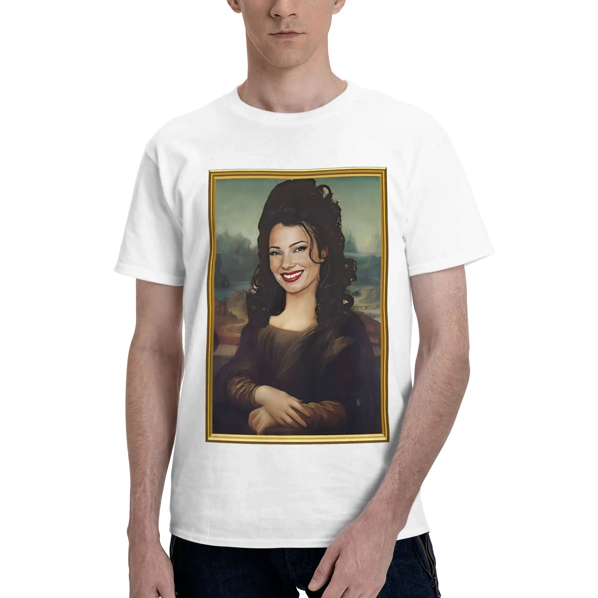 The Nanny Mona Lisa Drapey Reversible T-shirt Light Minimalism Men's T-shirts