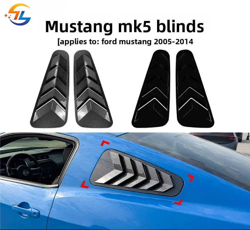 For Ford Mustang MK5 2005-2014 Triangular Window Blinds Window Stickers Spoiler Modification Accessories