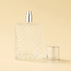 Perfume Dispenser Bottle 1pc 100ml Glass Perfume Bottle Ultra Fine Spray Empty Bottle Large Capacity Cosmetic Replacement Bottle
