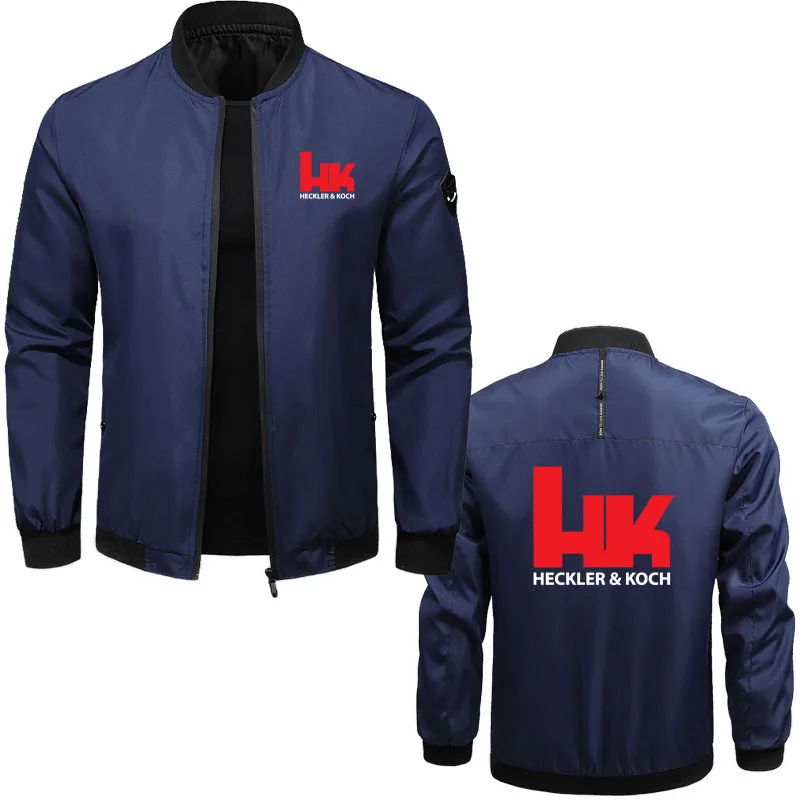 Brand Men's Jacket Hk Heckler Koch No Compromise Mens Printing Sport Jacket Spring Autumn Casual Sports Fashion bomber Jackets