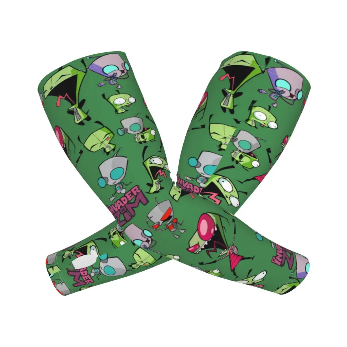 

Invader Zim Gir уличные рукава для защиты от солнца и ультрафиолета, летние рукава из ледяного шелка для езды на велосипеде с татуировкой