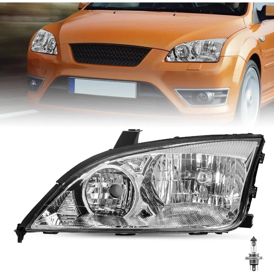 

Headlight Assembly w Bulbs Fit for 2005-2007 Focus OE Style Headlamp Replacement Left Driver Side