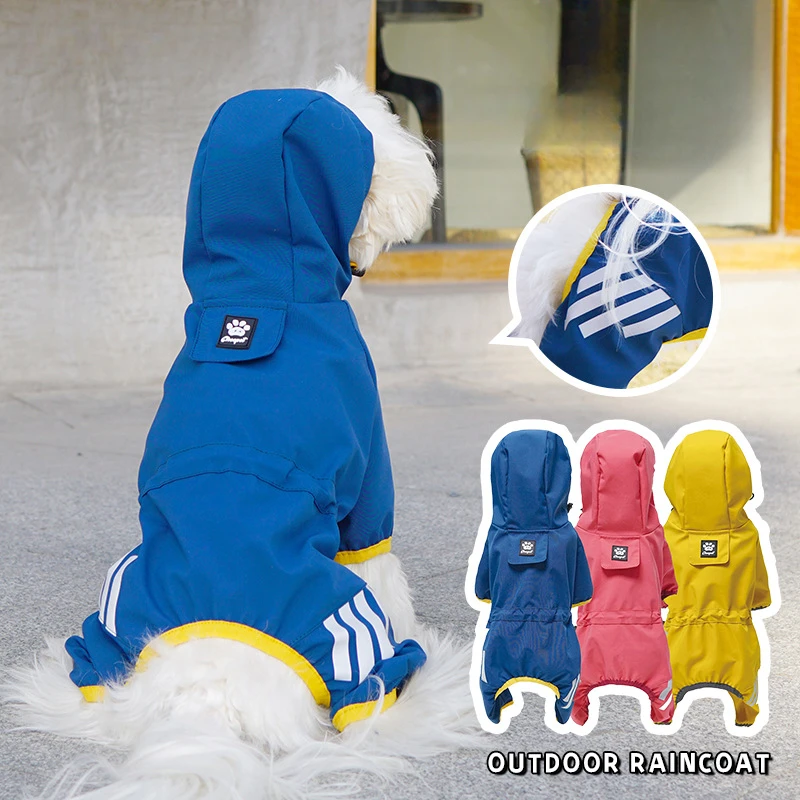 

Pet Dog Raincoat Waterproof Waterproof with Transparent Hooded Jumpsuit Dog Clothing Clothes for Dogs Cats Jacket Dog Costume