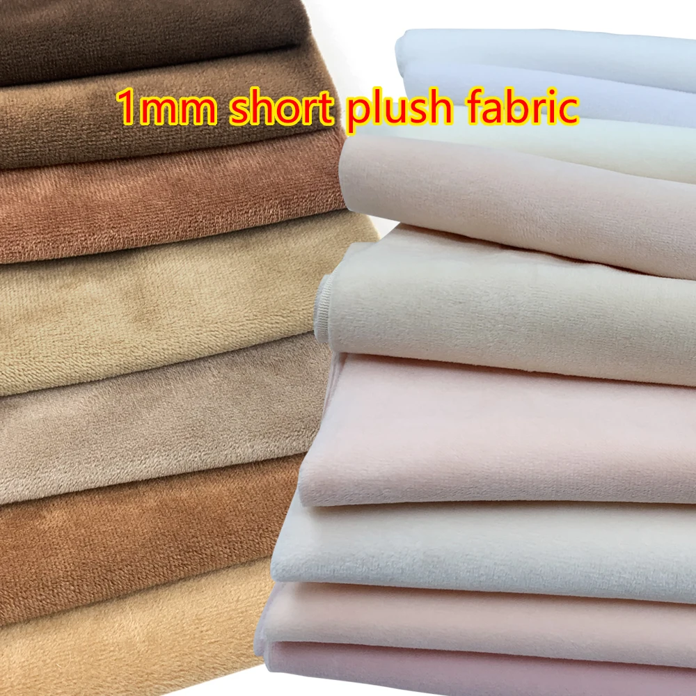 Newly Arrived 1mm Pile Length Skin Color Fabric Use For Cotton Doll Toy Skin Plush Fabric Polyester Minky Fabric Soft Diy Fabric