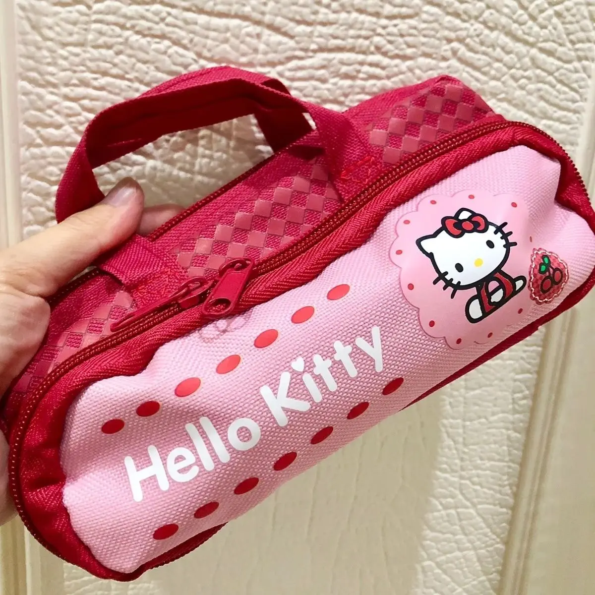 

Сумка для канцелярских принадлежностей Hellokitty Kawaii Sanrio мультяшная большая емкость косметичка для хранения канцелярская сумка для хранения милые канцелярские принадлежности для девушек