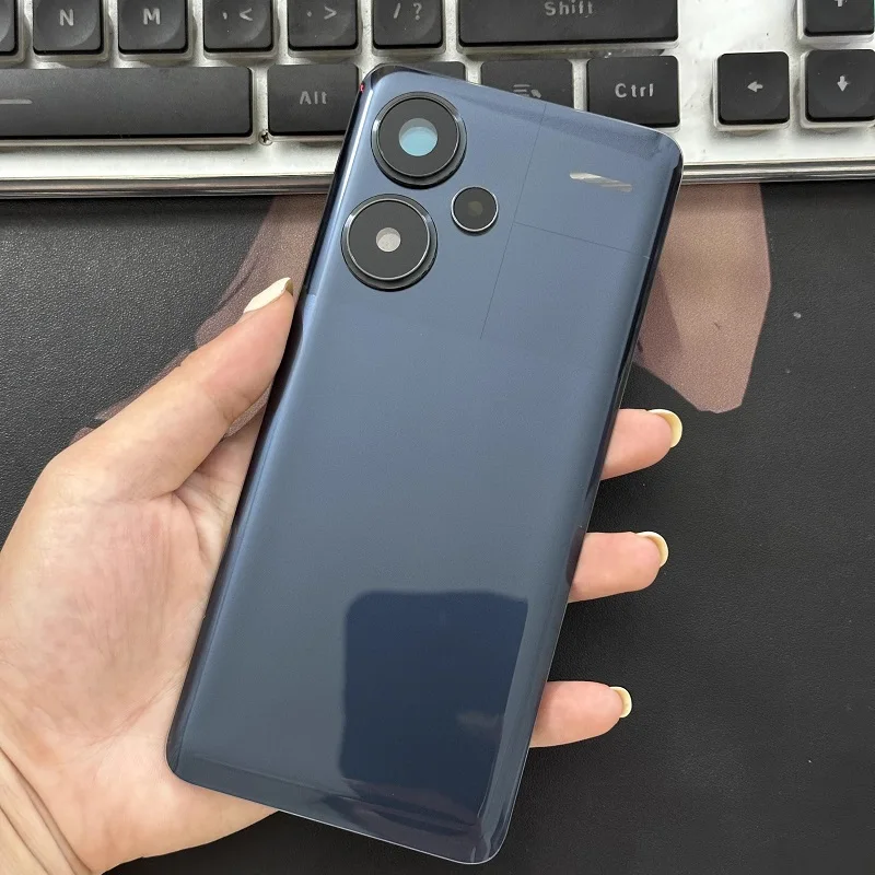 Note13Pro + Battery Back Cover For Xiaomi Redmi Note 13 Pro Plus Rear Housing Case Replace Repair Spare Parts + Camera Lens