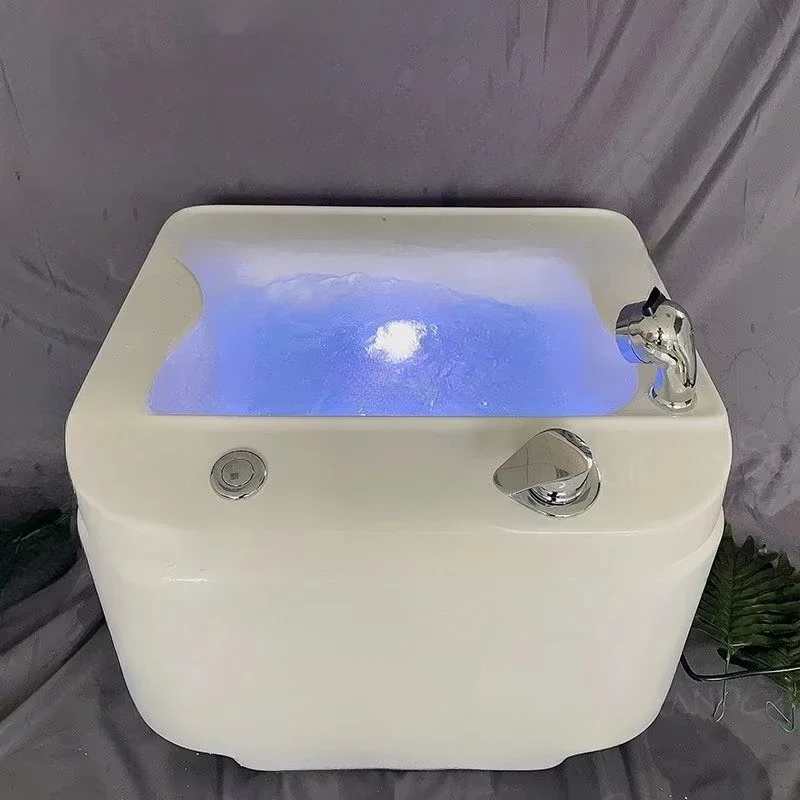 Portable electric waterfall spa foot bath indoor acrylic massage pedicure basin wash basin beauty salon use