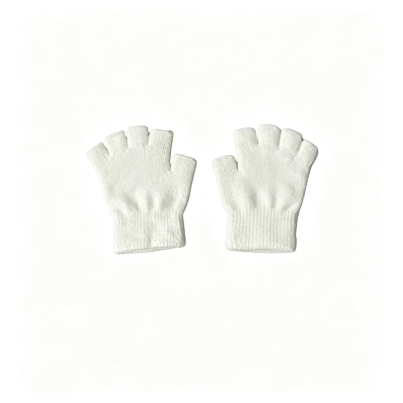 Y2K Streetwear Unisex Knit Fingerless Gloves Autumn Winter New Anti‑Slip Personality Graphic Print Fashion Accessories