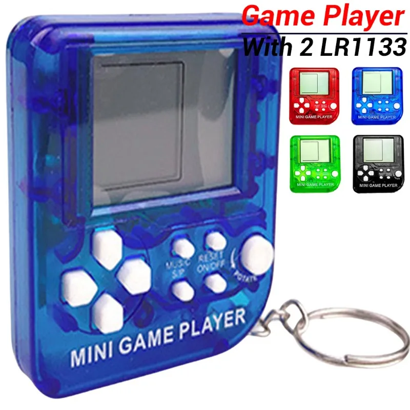 Pocket Mini Classic Game Machine Keychain Anti Lost Key Ring Children Handheld Retro Nostalgic Game Console Video Game Players