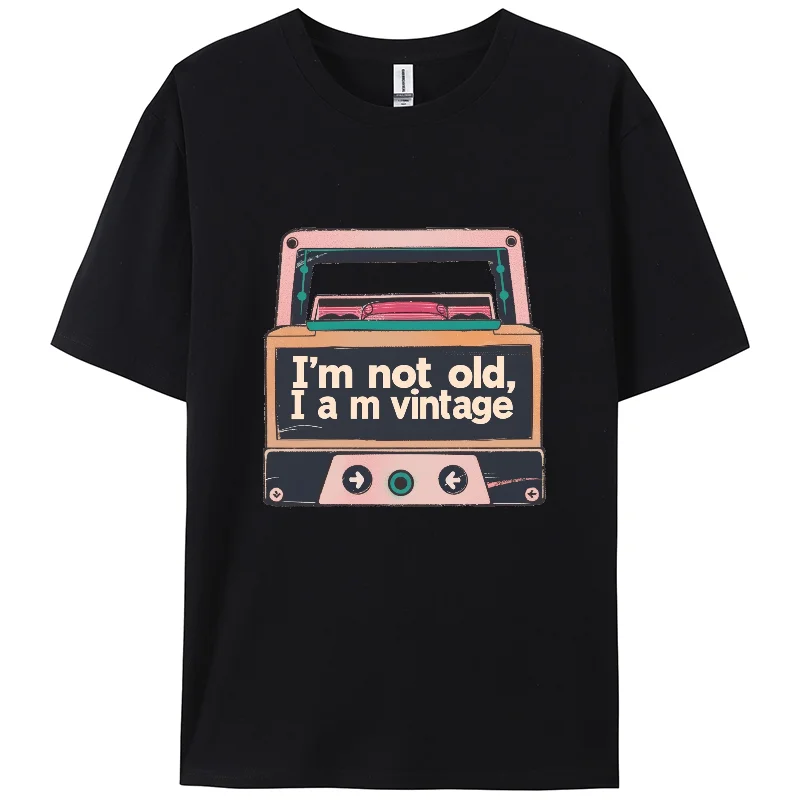 Women Round Neck Casual Graphic T-Shirt Vintage American Top Sweatshirt Men High Quality 100% Cotton Short Sleeves
