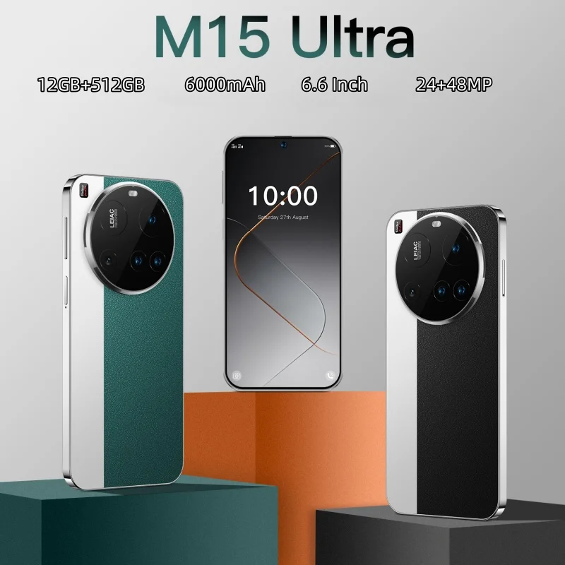 SURGAZE NEW M15 Ultra Smartphone 6.6 Inch intelligent 4G 5G dual card dual standby Android system 12GB+512GB global version
