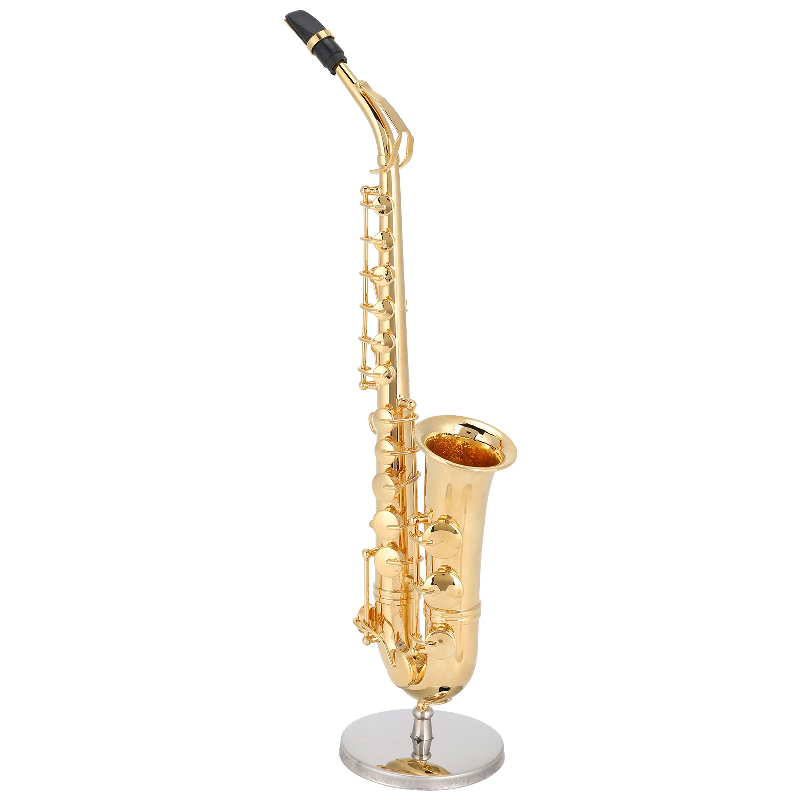 19cm Saxophone Ornaments Miniature Decoration Mini Musical Instrument Model Gift Craft