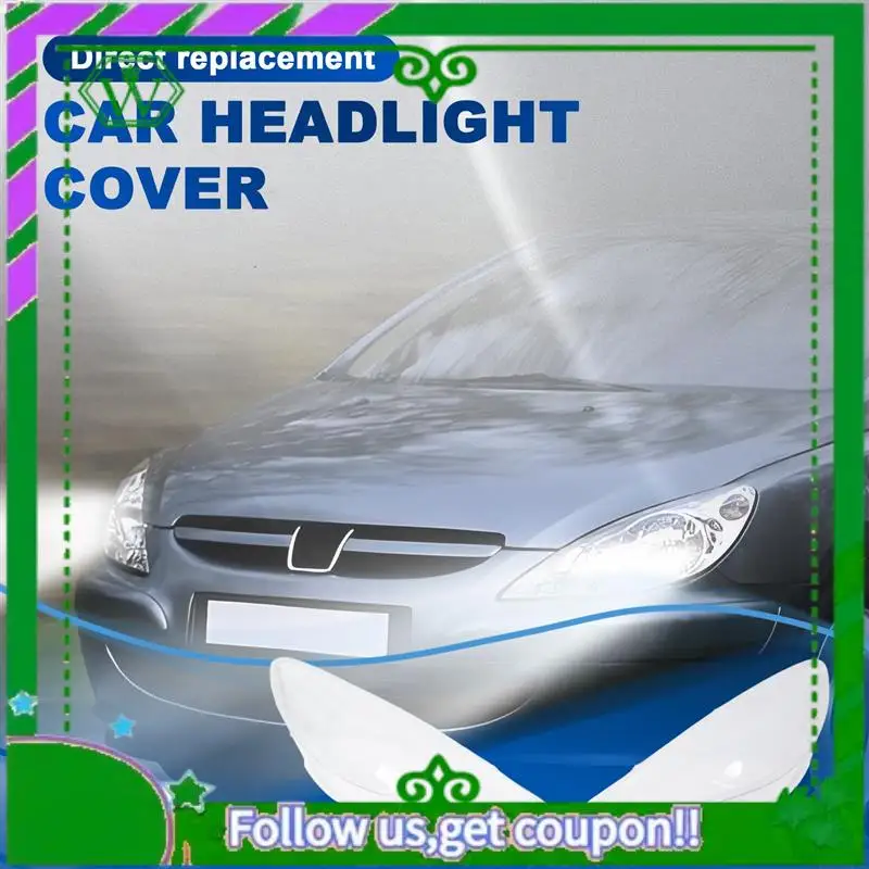 AC34-1 زوج سيارة الجبهة غطاء المصباح عدسة المصباح الأمامي قذيفة استبدال ل 307 2008 2009 2010 2011 2012 2013