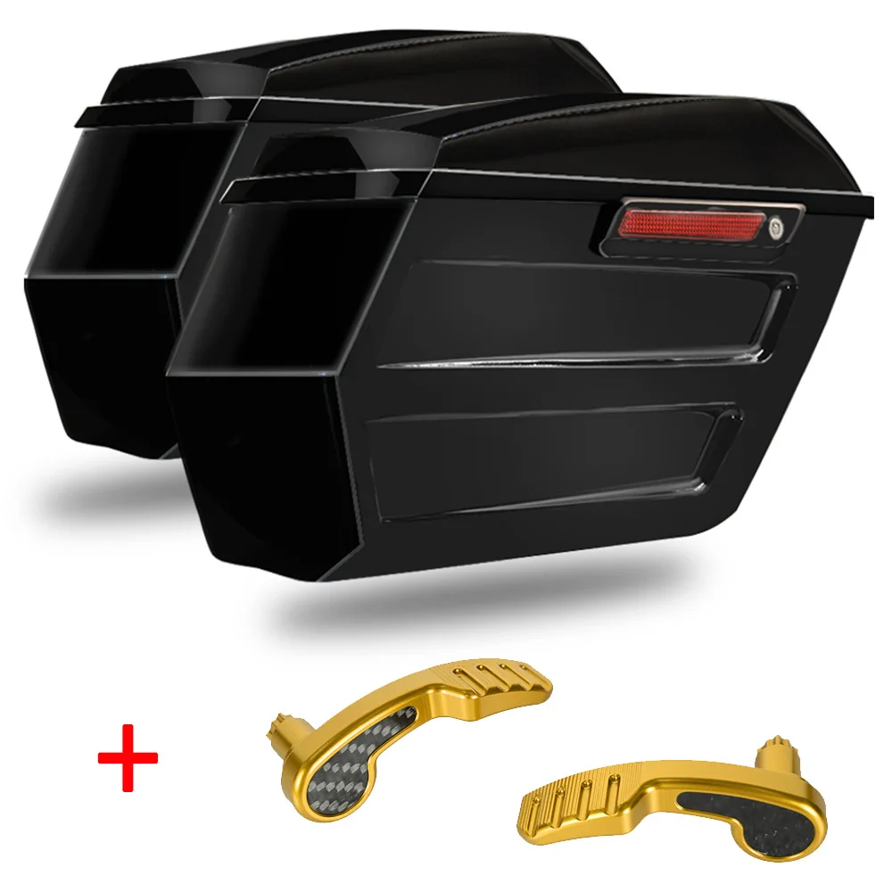

Motorcycle Accessories Hard Chopped Performance Saddlebag Bags&Carbon Fiber Latch Kit For Harley Touring RK RG SG 2014-2023