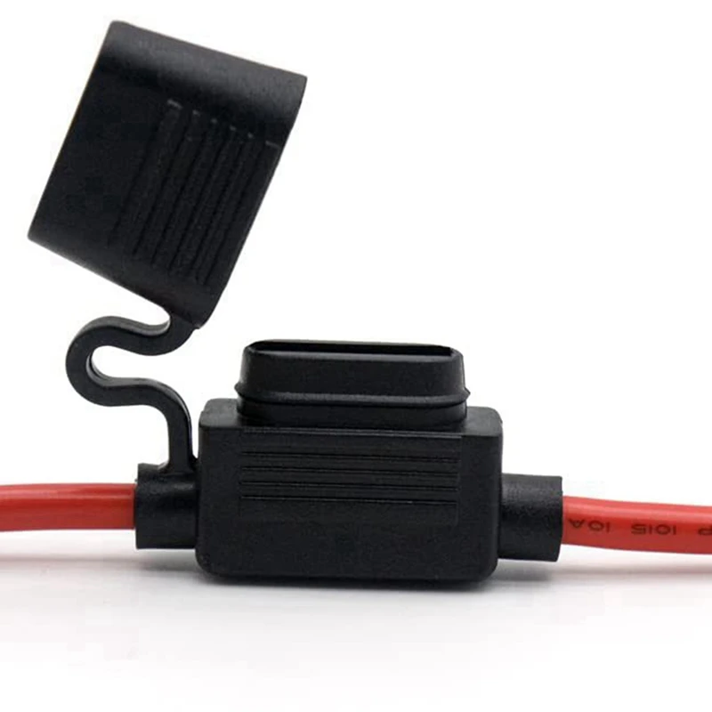 

10 Gauge Fuse Holder - 10 AWG Inline Fuse Holder With 40 AMP ATC Blade Fuses (8Pack) Automotive Retrofit Fuse Holder
