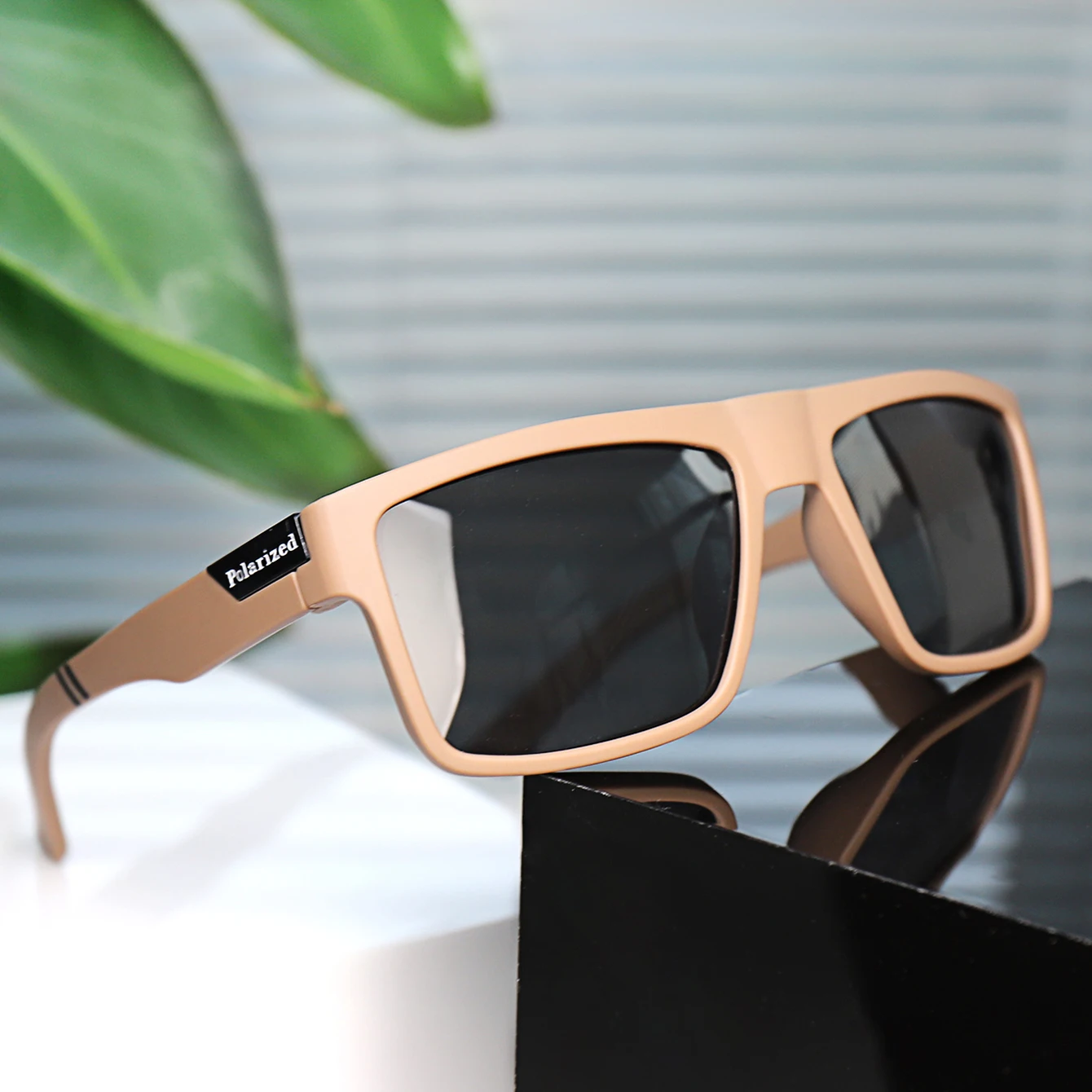 Polarisierte Angel-Sonnenbrille für Herren, Outdoor-Sport, Laufen, Fahren, Angeln, für Männer und Frauen, klassische Brille mit quadratischem Rahmen, ohne Etui