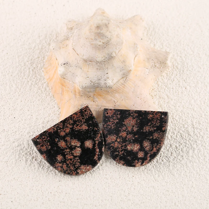 

B&F Snow Flake Obsidian Earring Beads for Jewelry Making