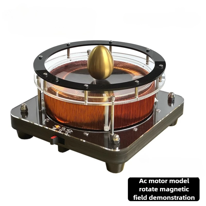 

Rotating Egg AC Motor Model Rotating Magnetic Field Induction Demonstration Model Scientific Experiment Display Finished Toy
