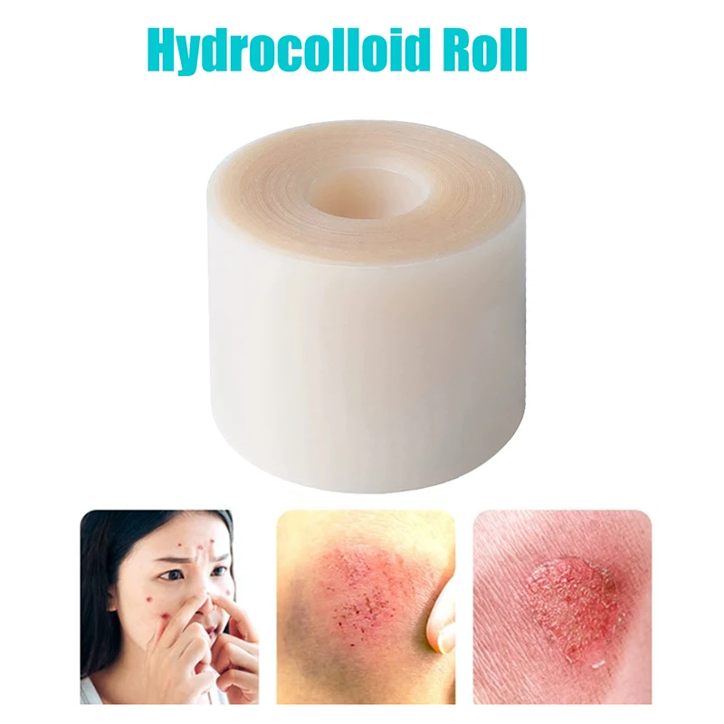 1Pc Hydrocolloid Roll For Wound Care Hydrocolloid Patch Bandages With Self-Adhesive Bed Sore Bandages Highly Absorbent For Burn