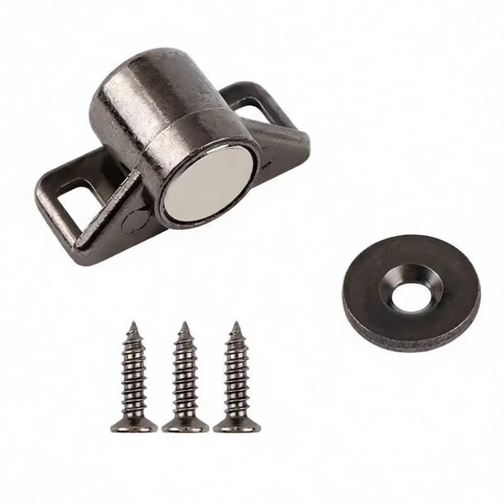 Punch Free Bronze Magnetic Door Closer Furniture Hardware Cabinet Latch For Cupboard Drawer Auto Closing Fixing Tool Kit