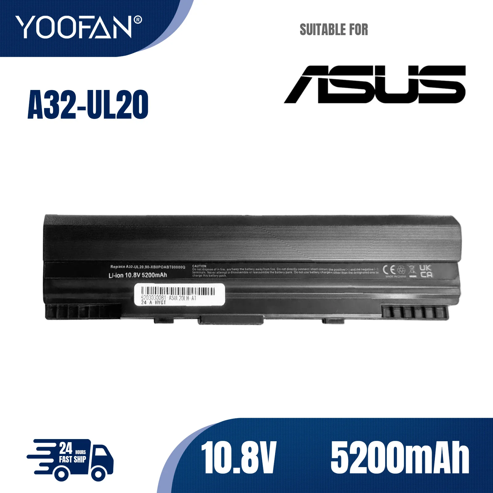 YOOFAN Batería de A32-UL20 para ordenador portátil ASUS, pieza para ASUS eee pc 1201t 1201HA 1201N 1201T UL20 UL20A UL20F