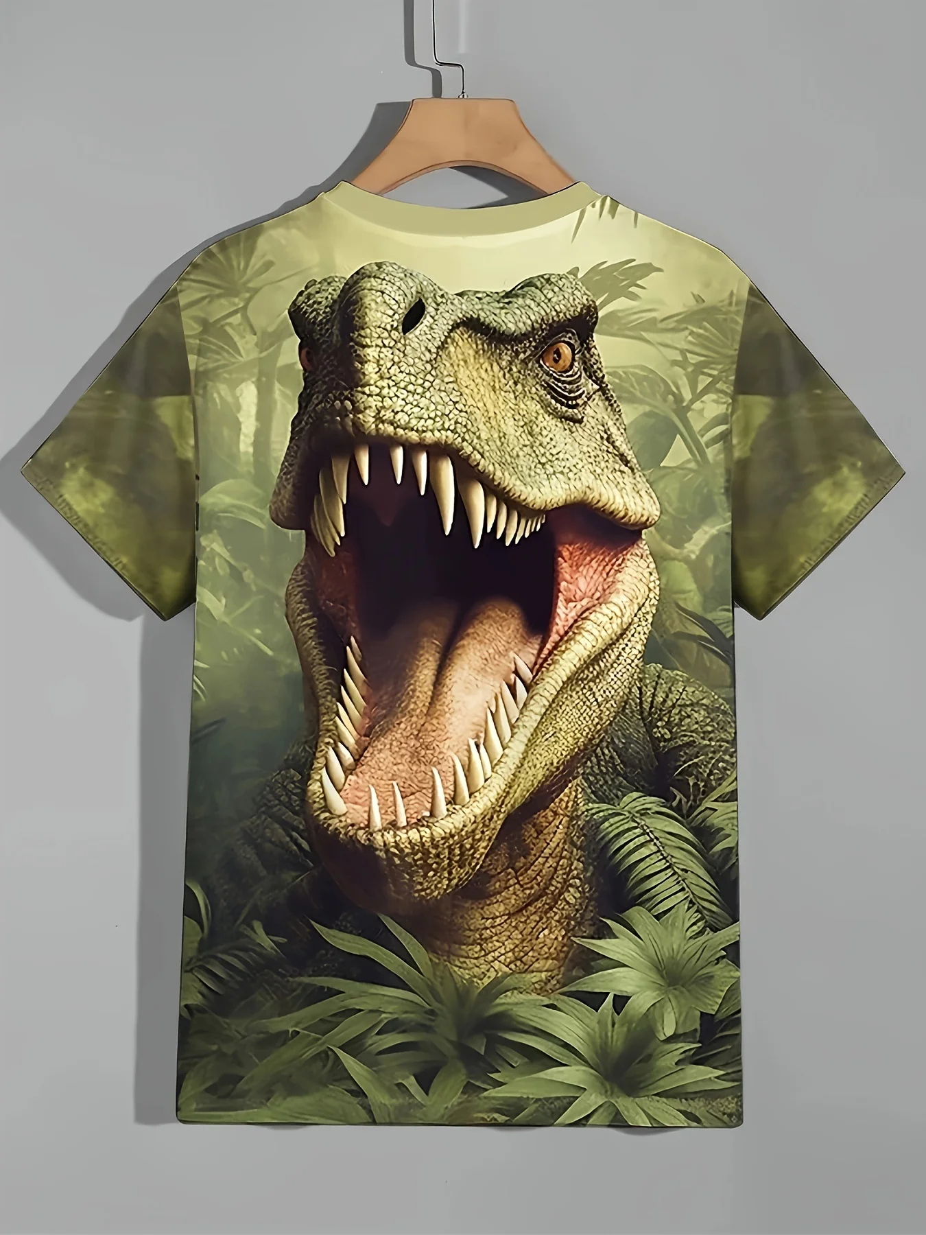 Kinder kleidung Jungen T-Shirt Kurzarm Mädchen T-Shirt 3d Cartoon Dinosaurier lässig Rundhals-T-Shirts Kinder Sommer Kleidung Tops – Detail 6