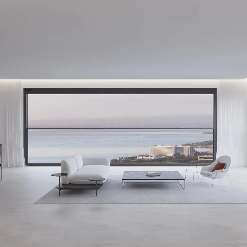 Intelligent lift sliding window is the most popular modern minimalist style intelligent hot break aluminum lift window