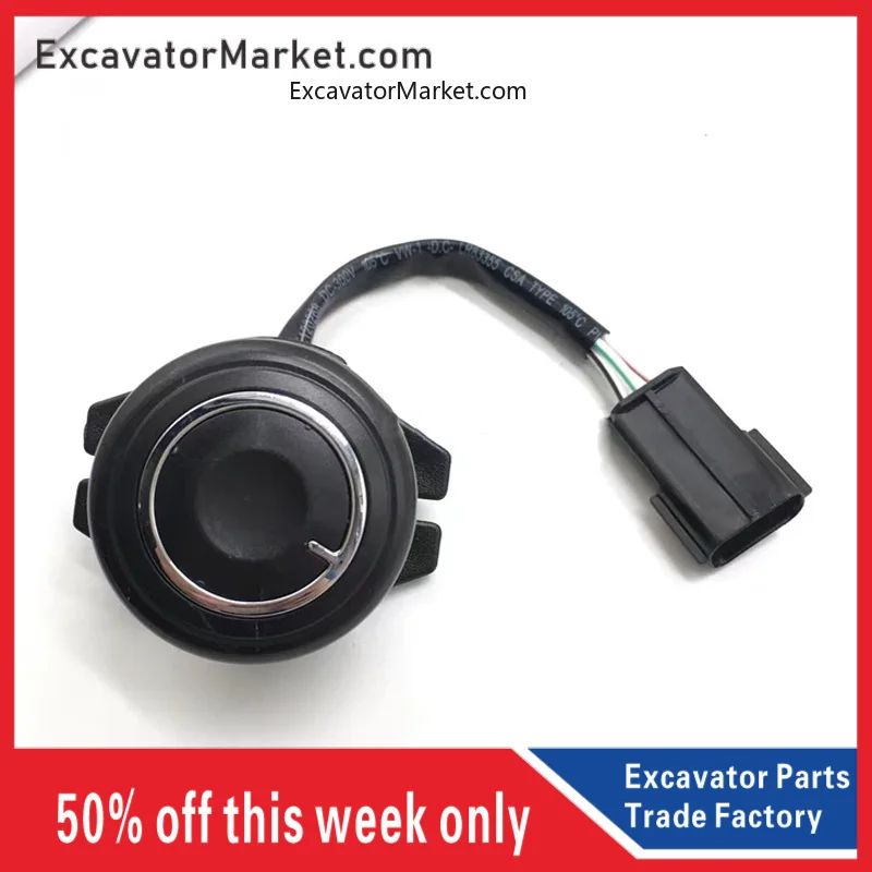 Excavator Parts Excavator accessories for Doushan DH80/150/215/220/225-5-7 throttle knob switch controller