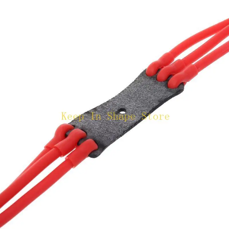 U1JC Band Group Leather Pocket Rubber Band Latex Strong Catapult Replacem #2