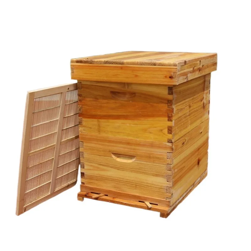 Langstroth Wax Coated Wooden Beehive Complete Beekeeping Equipment Set