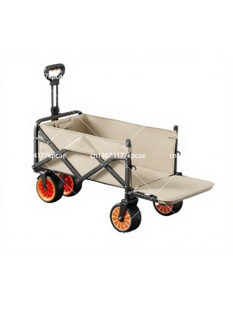 Best seller  Electric Collapsible Garden Wagon Cart w/Wheel,Rolling Foldable Metal Utility Wagon Carts,100w Power and 300lb Capa