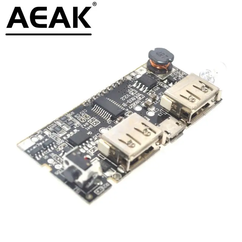 Cargador de batería para teléfono móvil, placa de módulo LCD LED, PCB, doble USB, 5V, 1A, 2,1a, 18650