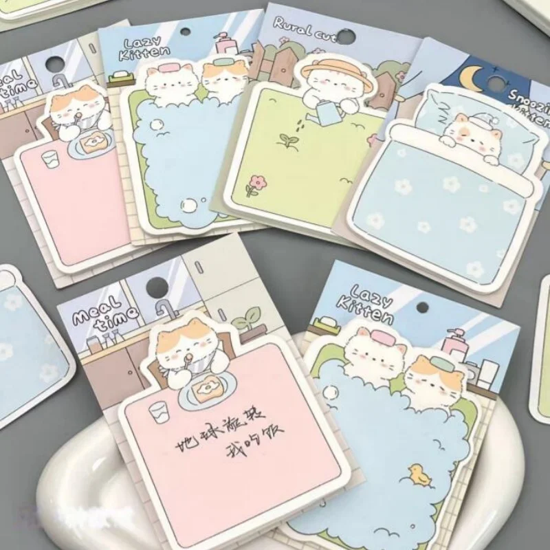 40pcs-lot-kawaii-cat-memo-pad-creative-n-times-stationery-label-notepad-bookmark-post-school-supplies