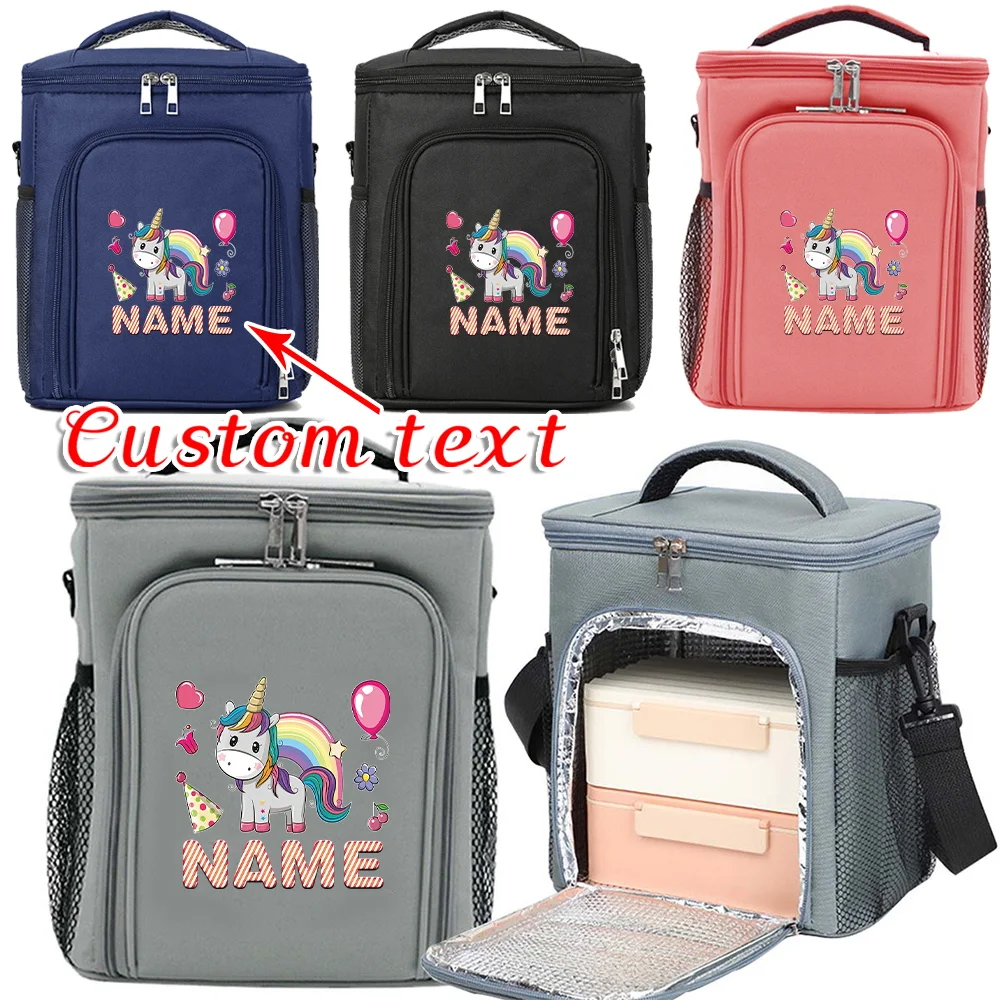 

Customized Name Double Layer Lunch Bag Insulated Bento Bag Portable Large Capacity Double Layer Bento Bag Customized Product