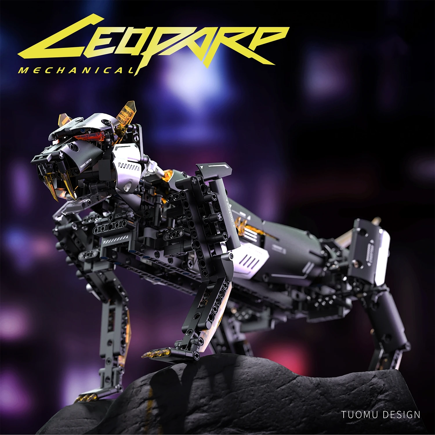 FUNXINEE Mechanische Leopard Tier Bausteine Sets Technische Modell Elektrische MOC Montage Für Kinder Geburtstag Weihnachten Geschenke