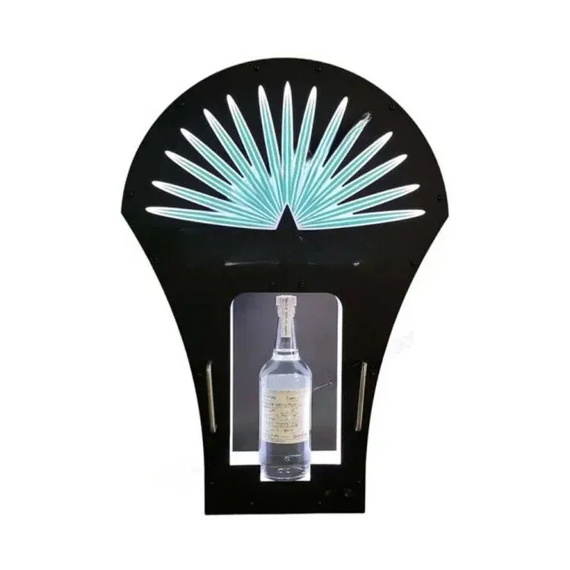 Custom Bottle Presenter Led Acrylic Glorifier Neon Sign  Bottle Service For Party Nightclub