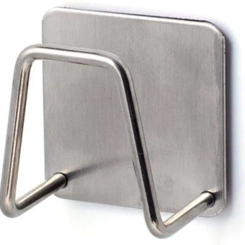 Soporte Adhesivo para Esponja de Fregadero de Cocina, Colgador de Estropajo de Acero Inoxidable SUS304, Accesorios de Almacenamiento para Fregadero, Montaje Adhesivo