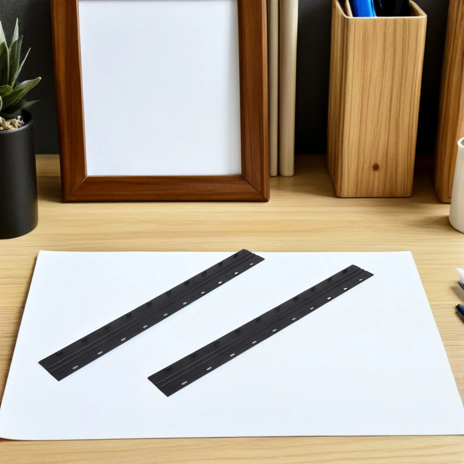 100pcs Plastic Bars 11.8X1.4X0.4 Inch For Paper Files Organizer Slide Grip File Clips Office Document Binding Strips Report