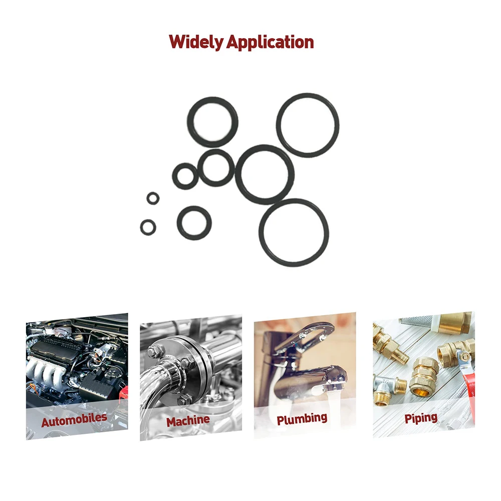 Rimoody 419 قطعة تشكيلة حلقات O مترية 32 مقاسات عالمية NBN Buna-N مجموعة حلقات دائرية من المطاط النتريل للزراعة والكاذب