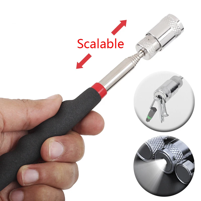 Car Telescopic Adjustable Magnetic Pick-Up Tools Magnetic Telescopic Magnet Grip Long Pen Telescopic Magnet Stick Repair Tool