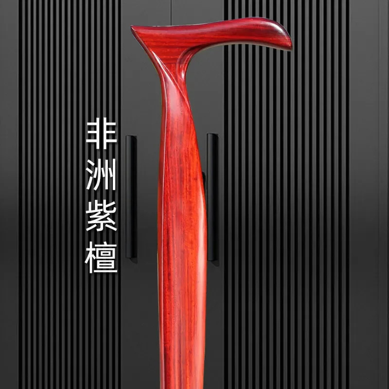 for High-end Solid Wood Crutches Simple Fashionable Light Wooden Walking Stick for Elderly Youth Collection
