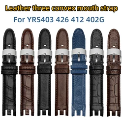 For Swatch 21mm strap men's YRS Watch band leather Strap Bracelet YRS412 402G 403 426 Black Brown Blue White 21 strap with tools