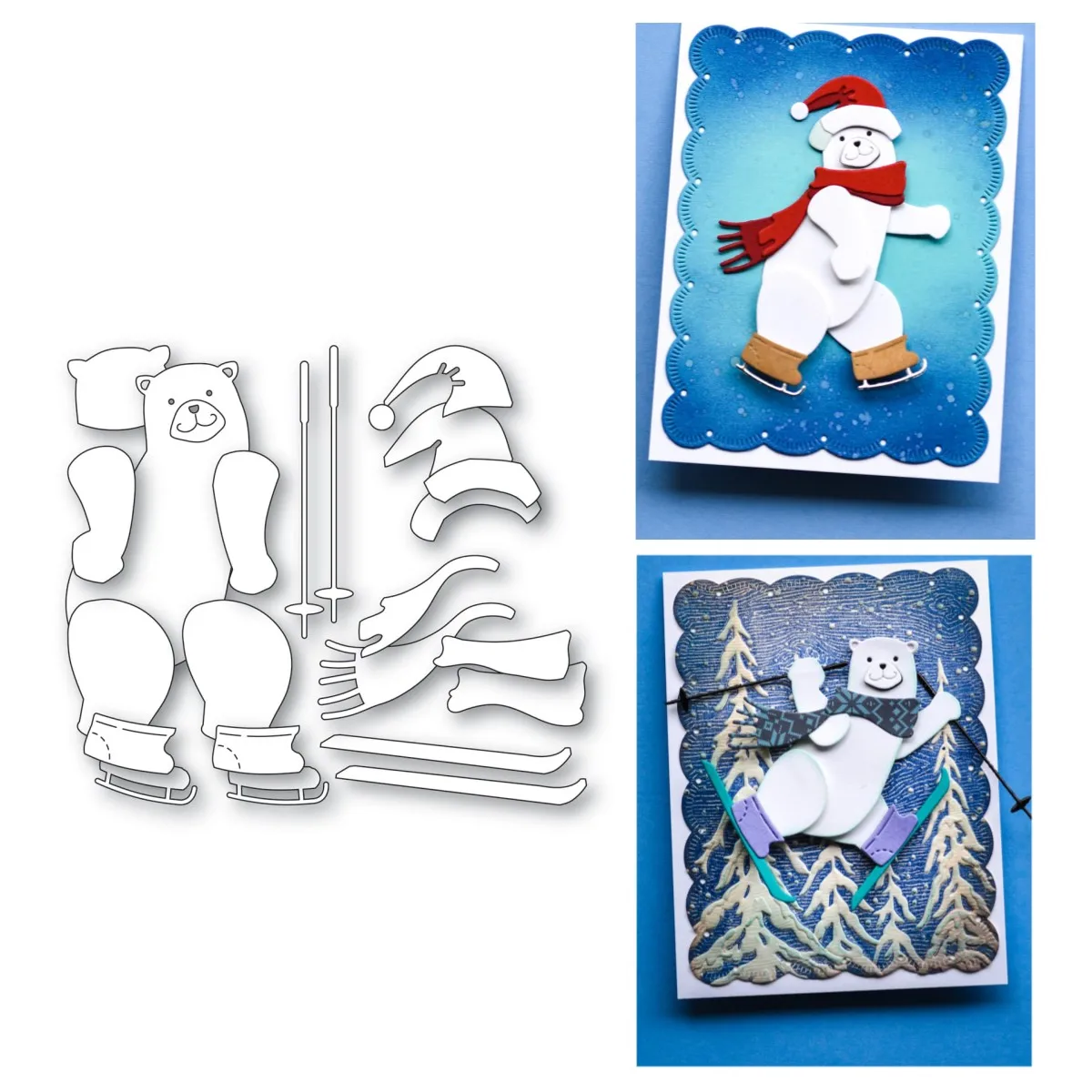 

2024 New Wintertime Bear Metal Cutting Dies for DIY Decorating Scrapbook Paper Card Album Embossing Gift Craft Die Template
